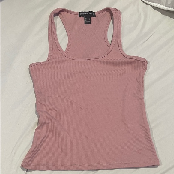 Pink Ribbed Tank Top - Picture 1 of 2